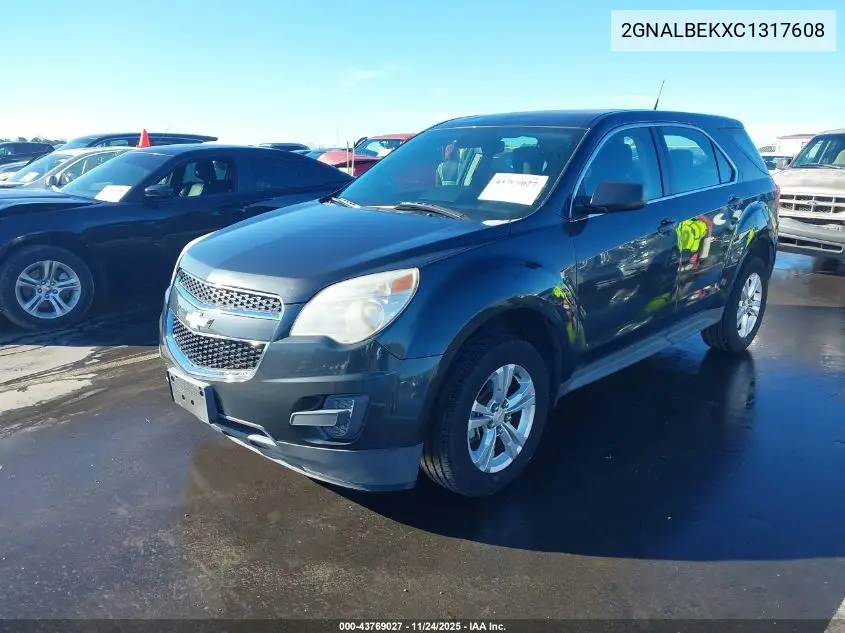 2GNALBEKXC1317608 2012 Chevrolet Equinox Ls