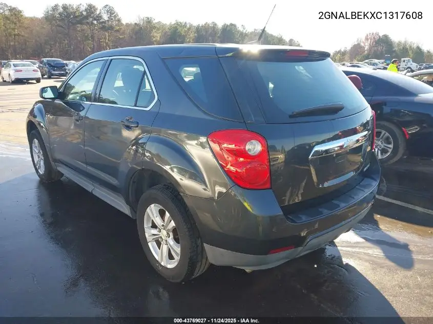 2GNALBEKXC1317608 2012 Chevrolet Equinox Ls