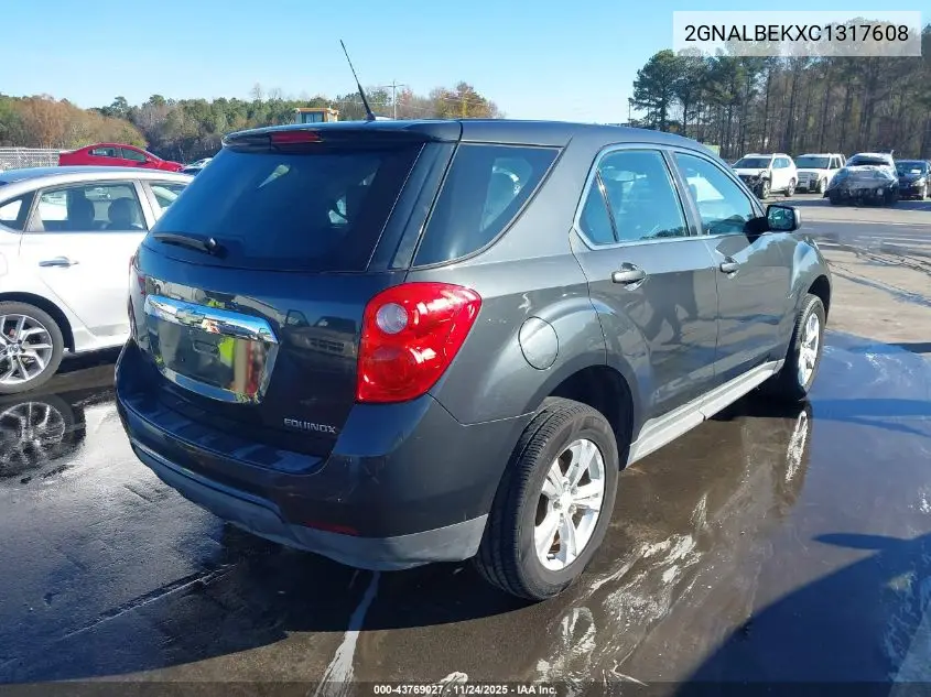 2GNALBEKXC1317608 2012 Chevrolet Equinox Ls