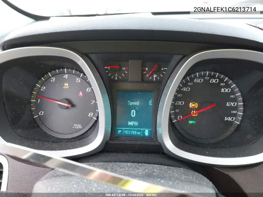 2GNALFEK1C6213714 2012 Chevrolet Equinox Ltz