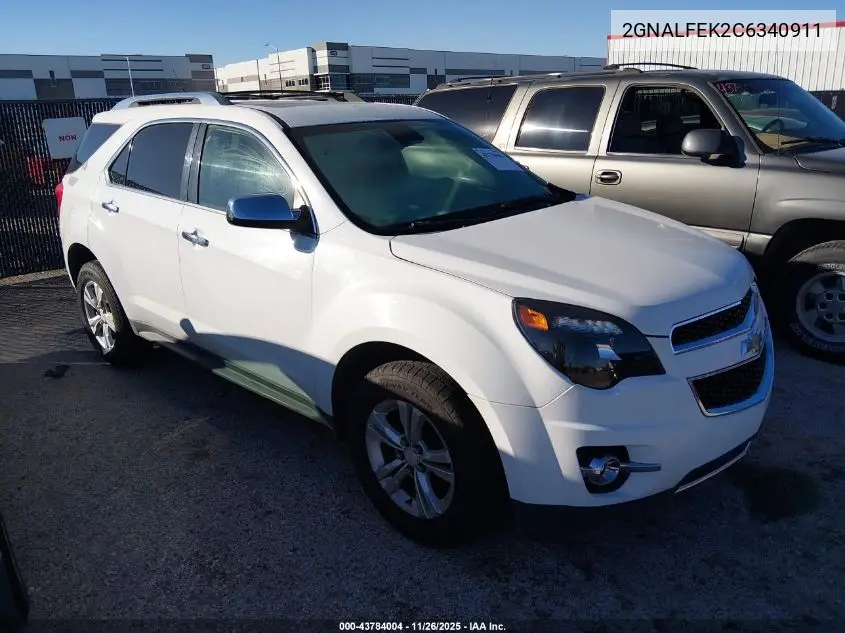 2GNALFEK2C6340911 2012 Chevrolet Equinox Ltz