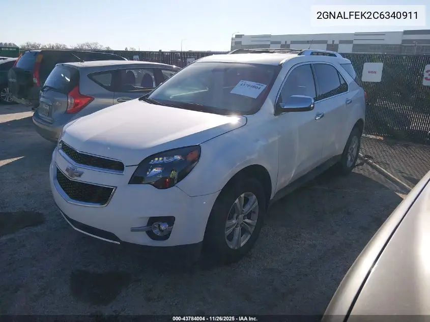 2GNALFEK2C6340911 2012 Chevrolet Equinox Ltz