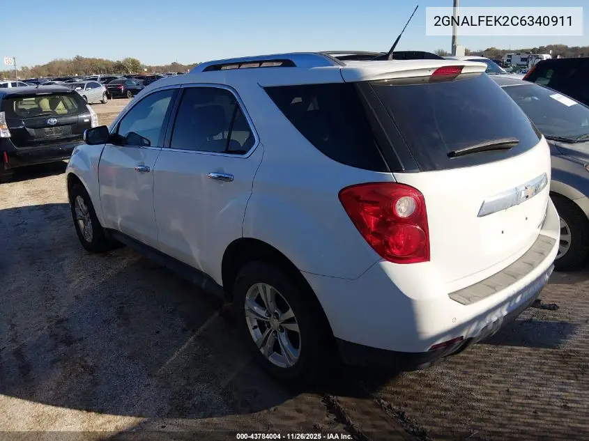 2GNALFEK2C6340911 2012 Chevrolet Equinox Ltz