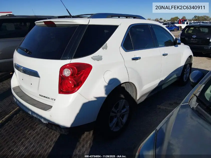 2GNALFEK2C6340911 2012 Chevrolet Equinox Ltz