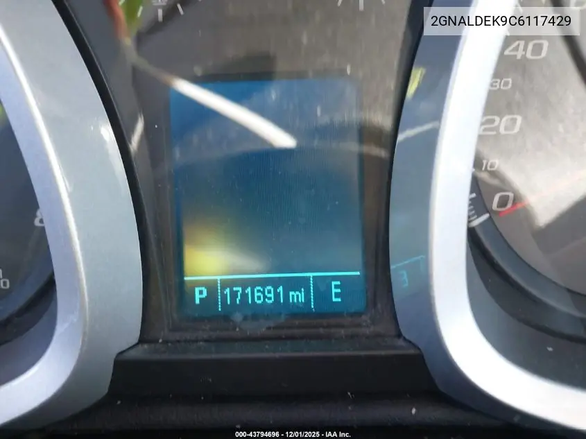 2GNALDEK9C6117429 2012 Chevrolet Equinox 1Lt