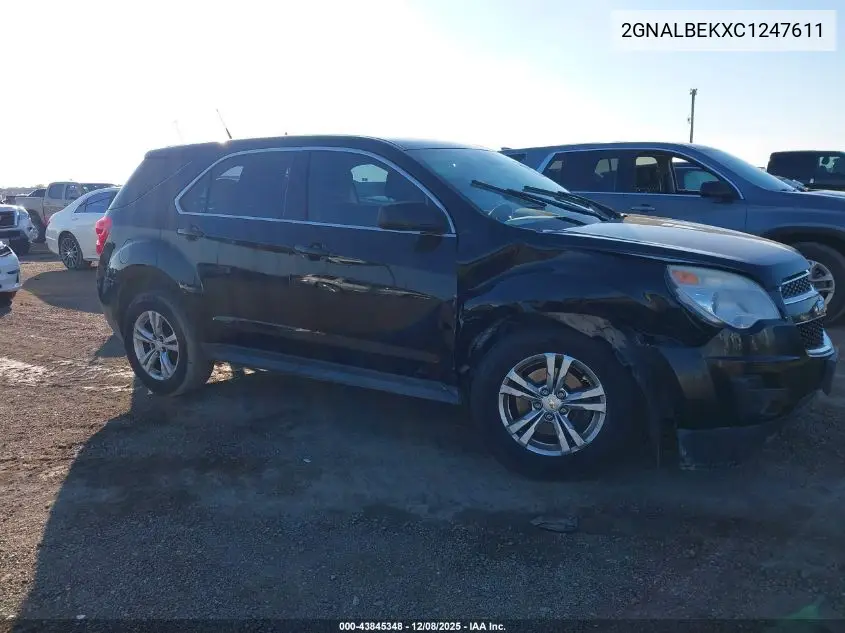 2GNALBEKXC1247611 2012 Chevrolet Equinox Ls