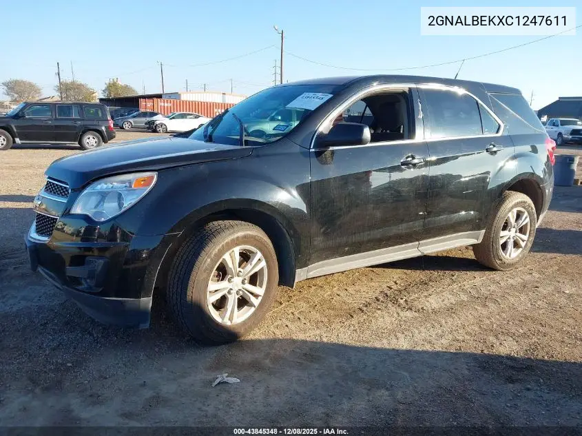 2GNALBEKXC1247611 2012 Chevrolet Equinox Ls