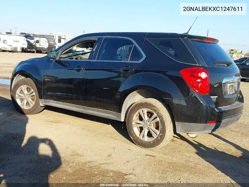 2GNALBEKXC1247611 2012 Chevrolet Equinox Ls
