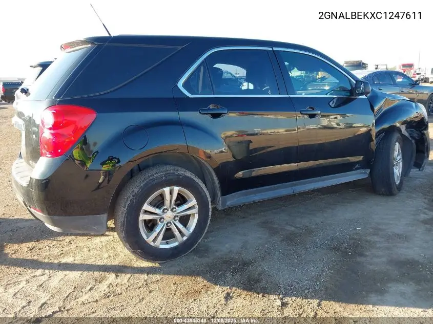 2GNALBEKXC1247611 2012 Chevrolet Equinox Ls