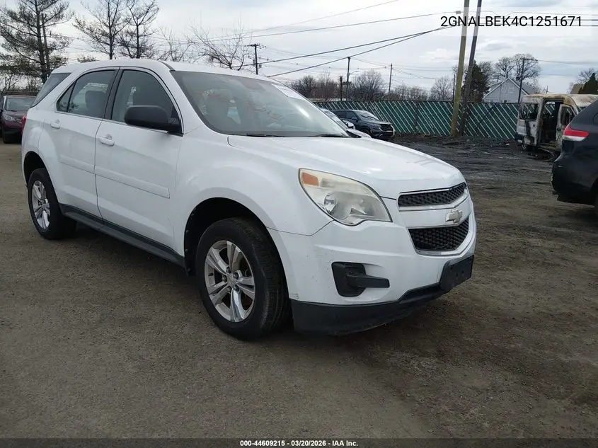 2GNALBEK4C1251671 2012 Chevrolet Equinox Ls