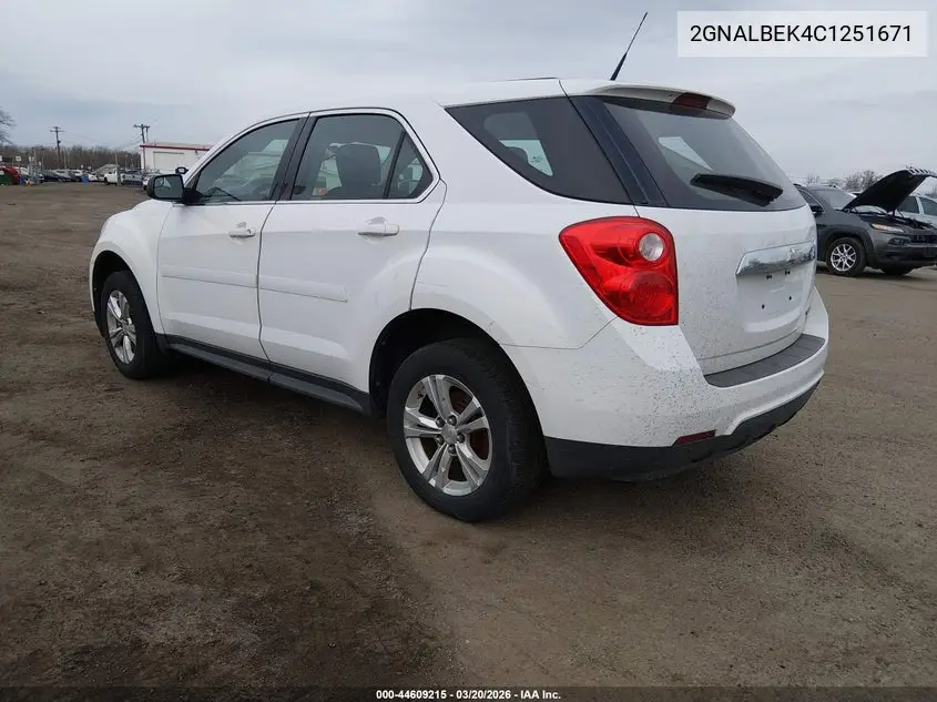 2GNALBEK4C1251671 2012 Chevrolet Equinox Ls