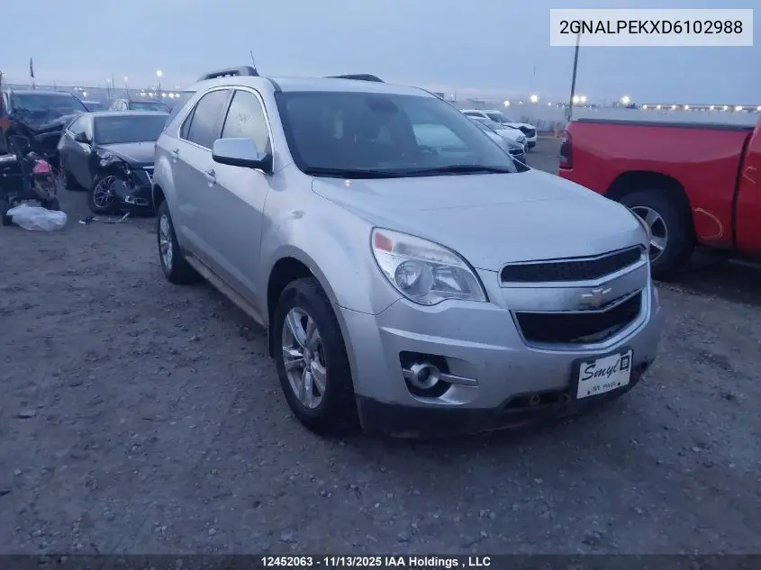 2GNALPEKXD6102988 2013 Chevrolet Equinox Lt