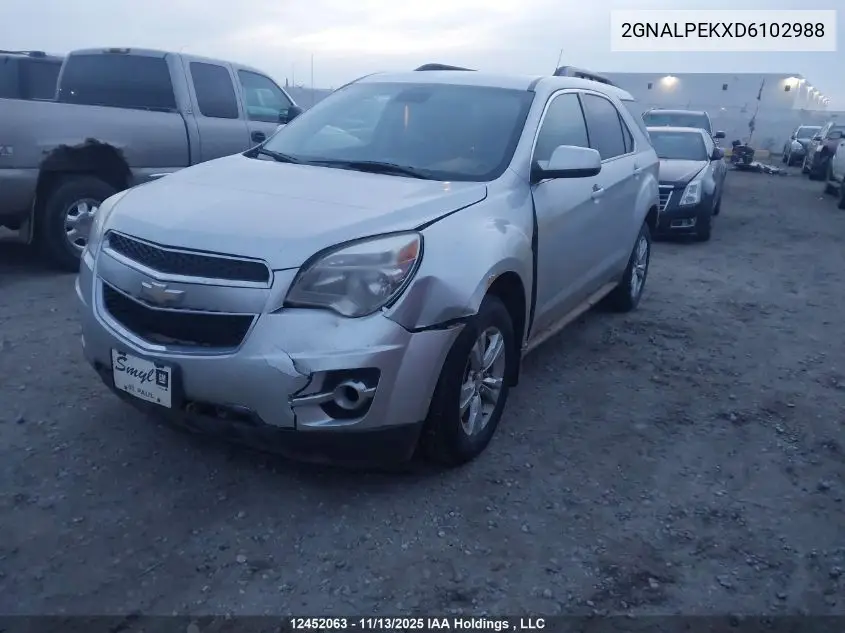 2GNALPEKXD6102988 2013 Chevrolet Equinox Lt