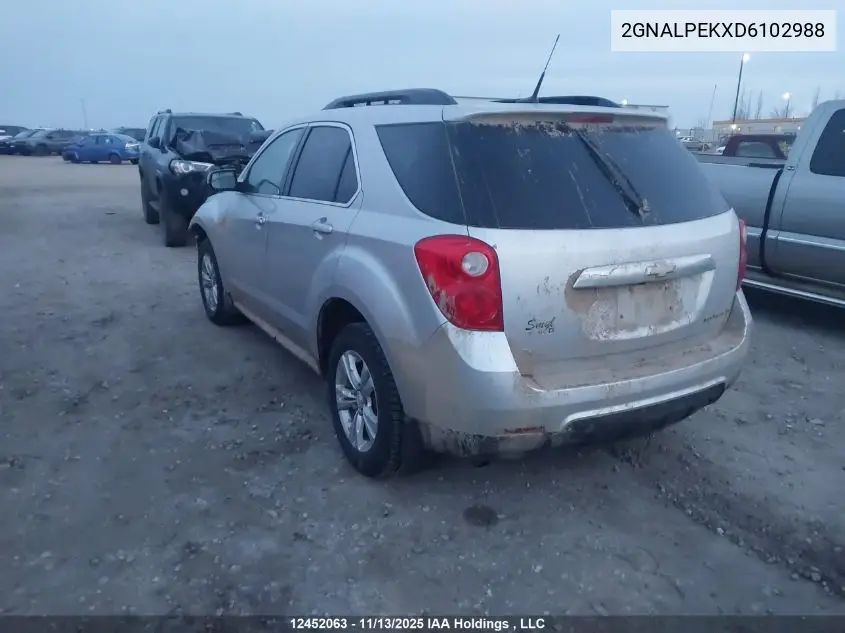 2GNALPEKXD6102988 2013 Chevrolet Equinox Lt