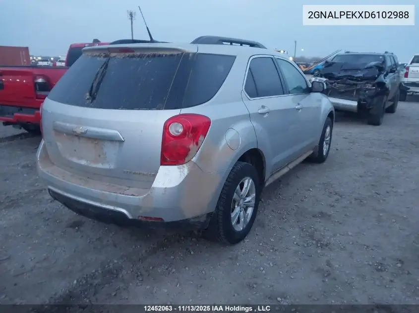 2GNALPEKXD6102988 2013 Chevrolet Equinox Lt