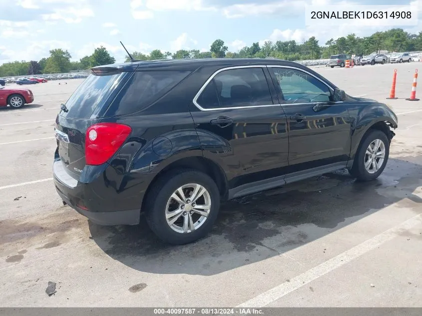 2GNALBEK1D6314908 2013 Chevrolet Equinox Ls