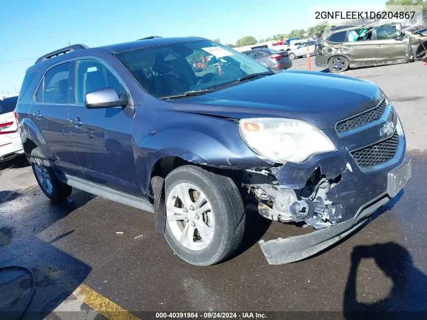 2013 Chevrolet Equinox Lt VIN: 2GNFLEEK1D6204867 Lot: 40391984