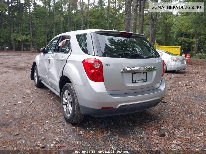 2013 Chevrolet Equinox Ls VIN: 2GNALBEK9D6265540 Lot: 40434758