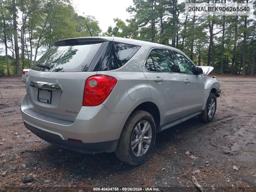 2013 Chevrolet Equinox Ls VIN: 2GNALBEK9D6265540 Lot: 40434758