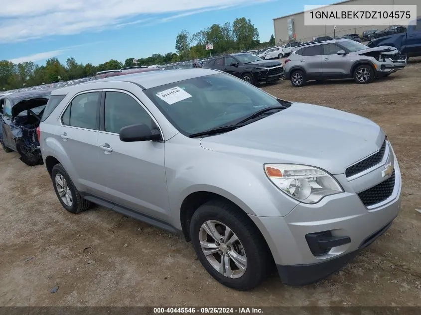 2013 Chevrolet Equinox Ls VIN: 1GNALBEK7DZ104575 Lot: 40445546