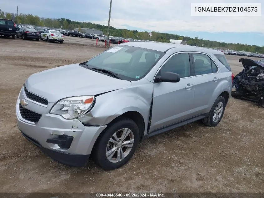 1GNALBEK7DZ104575 2013 Chevrolet Equinox Ls