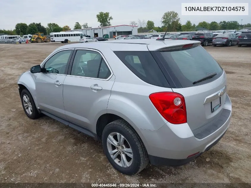 2013 Chevrolet Equinox Ls VIN: 1GNALBEK7DZ104575 Lot: 40445546