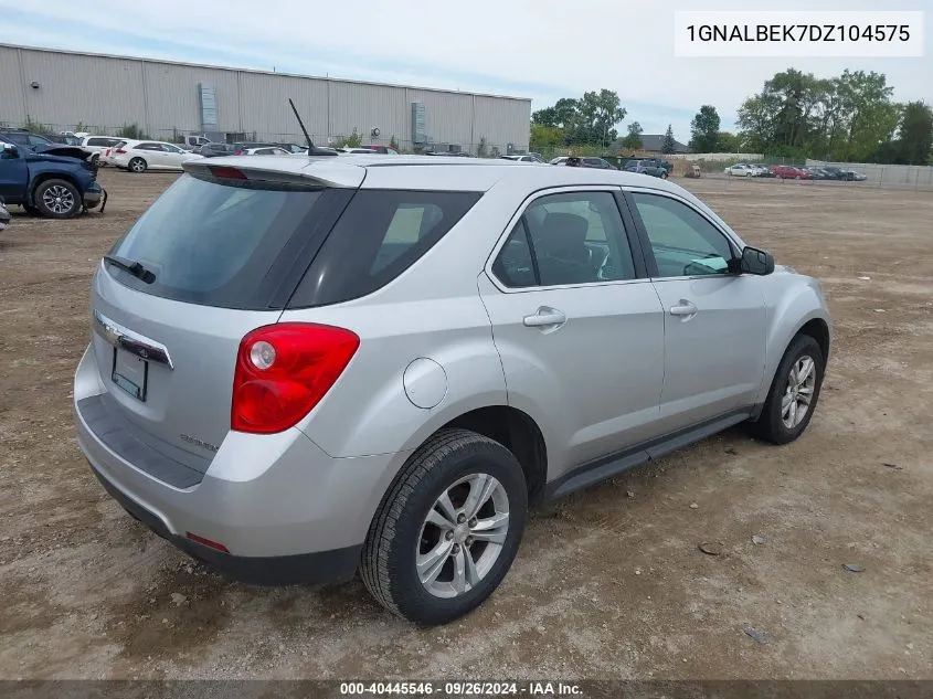 2013 Chevrolet Equinox Ls VIN: 1GNALBEK7DZ104575 Lot: 40445546