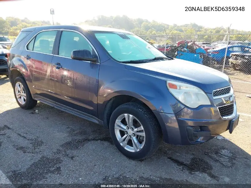 2GNALBEK5D6359348 2013 Chevrolet Equinox Ls