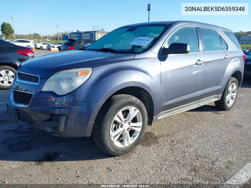 2GNALBEK5D6359348 2013 Chevrolet Equinox Ls