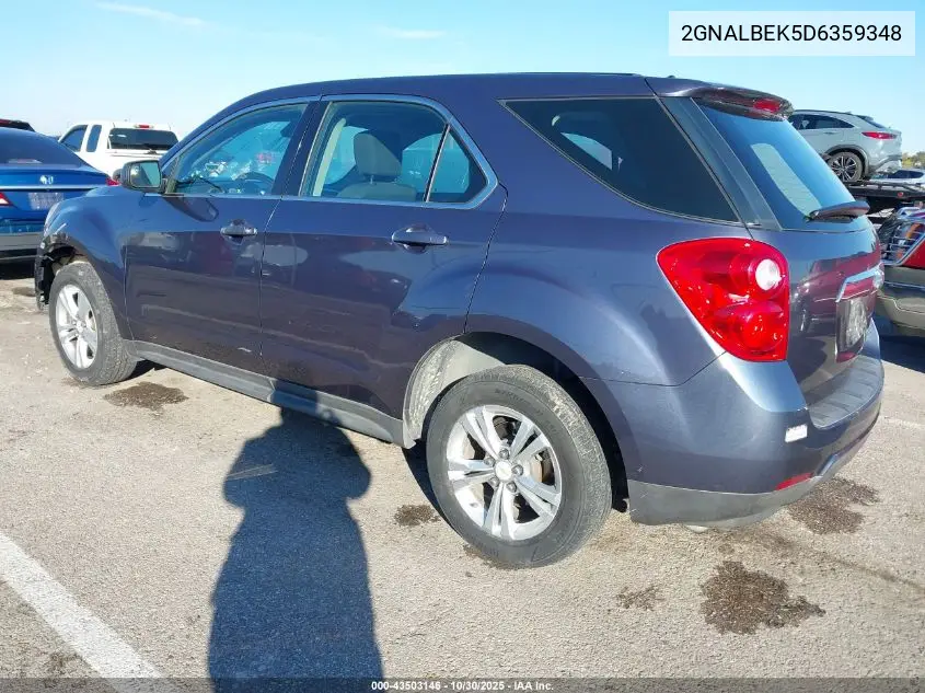 2GNALBEK5D6359348 2013 Chevrolet Equinox Ls