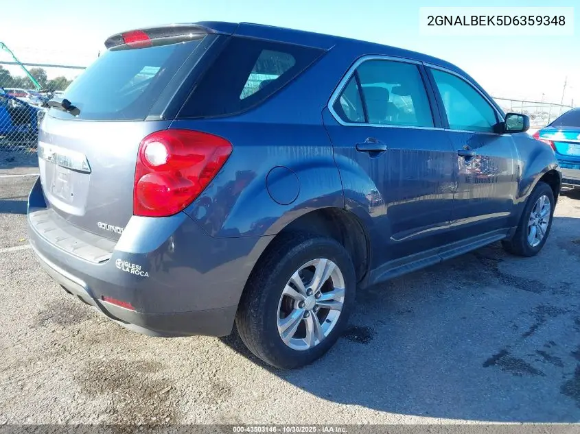 2GNALBEK5D6359348 2013 Chevrolet Equinox Ls