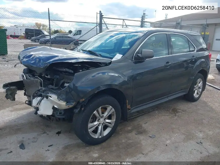 2GNFLCEK0D6258410 2013 Chevrolet Equinox Ls