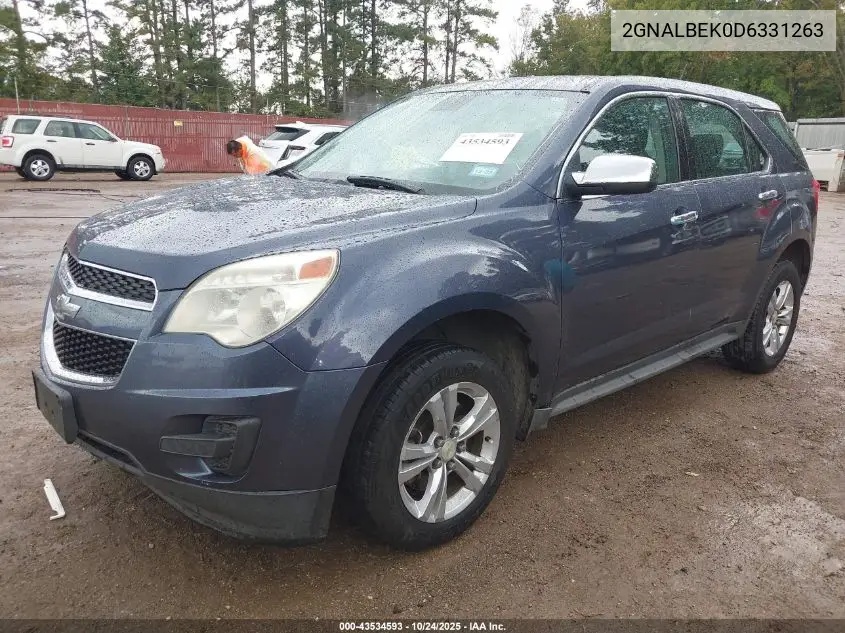 2GNALBEK0D6331263 2013 Chevrolet Equinox Ls