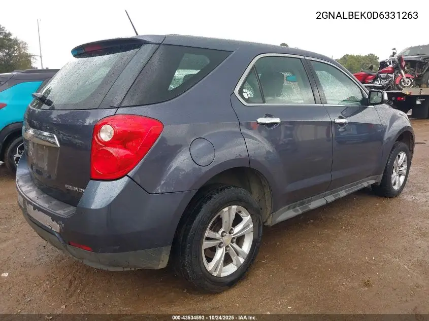 2GNALBEK0D6331263 2013 Chevrolet Equinox Ls