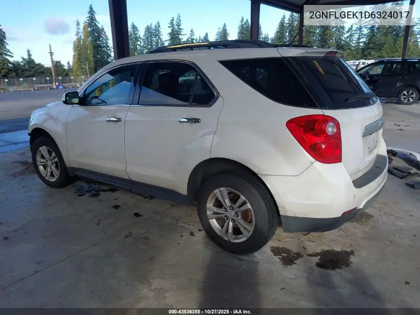 2GNFLGEK1D6324017 2013 Chevrolet Equinox Ltz