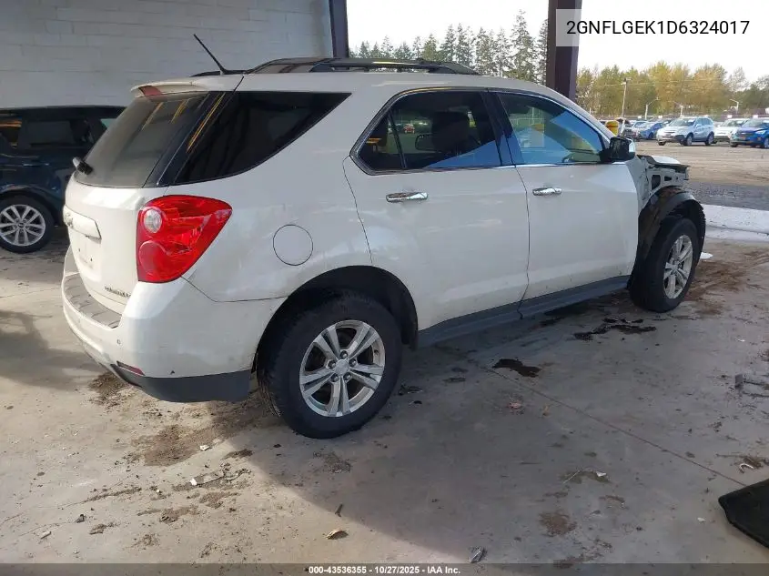 2GNFLGEK1D6324017 2013 Chevrolet Equinox Ltz