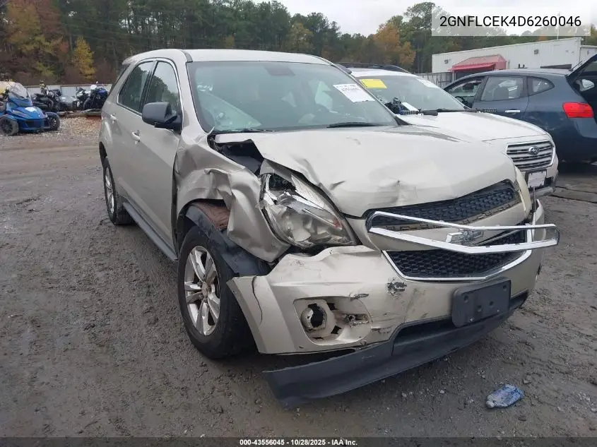 2GNFLCEK4D6260046 2013 Chevrolet Equinox Ls