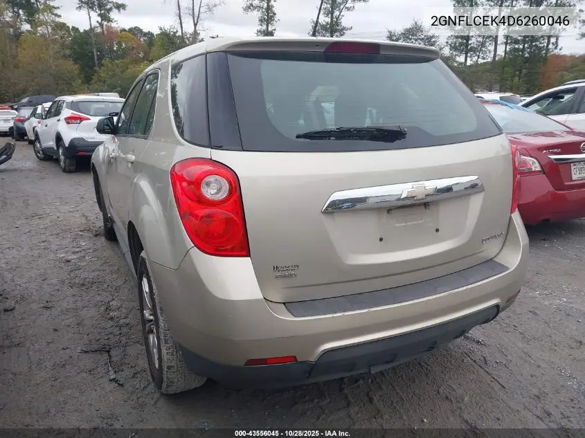 2GNFLCEK4D6260046 2013 Chevrolet Equinox Ls