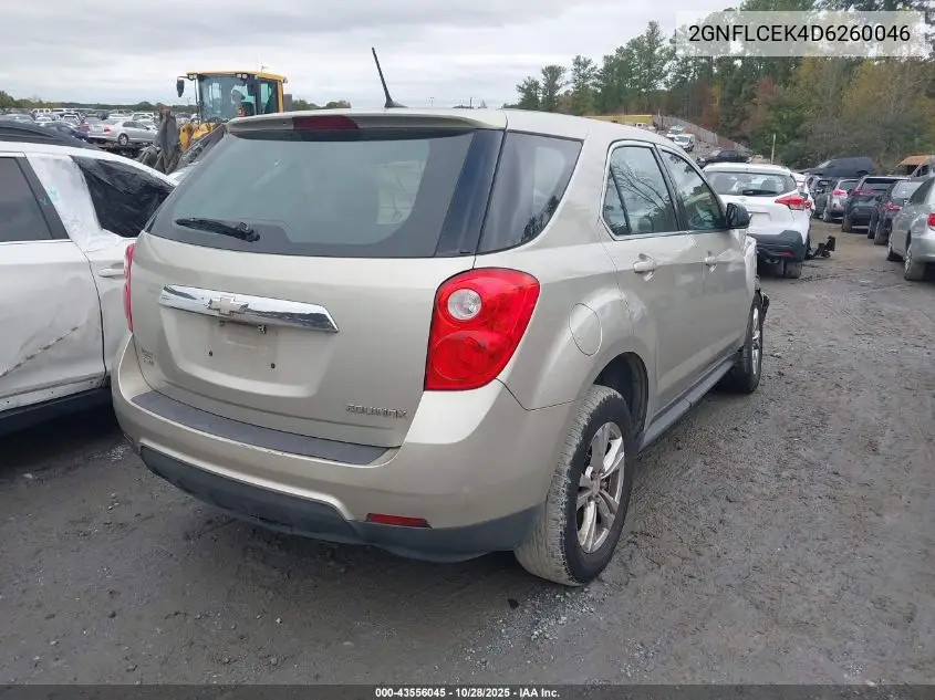 2GNFLCEK4D6260046 2013 Chevrolet Equinox Ls