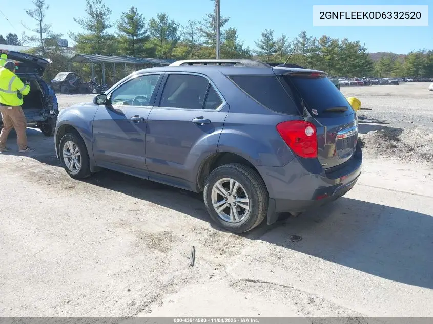 2GNFLEEK0D6332520 2013 Chevrolet Equinox 1Lt