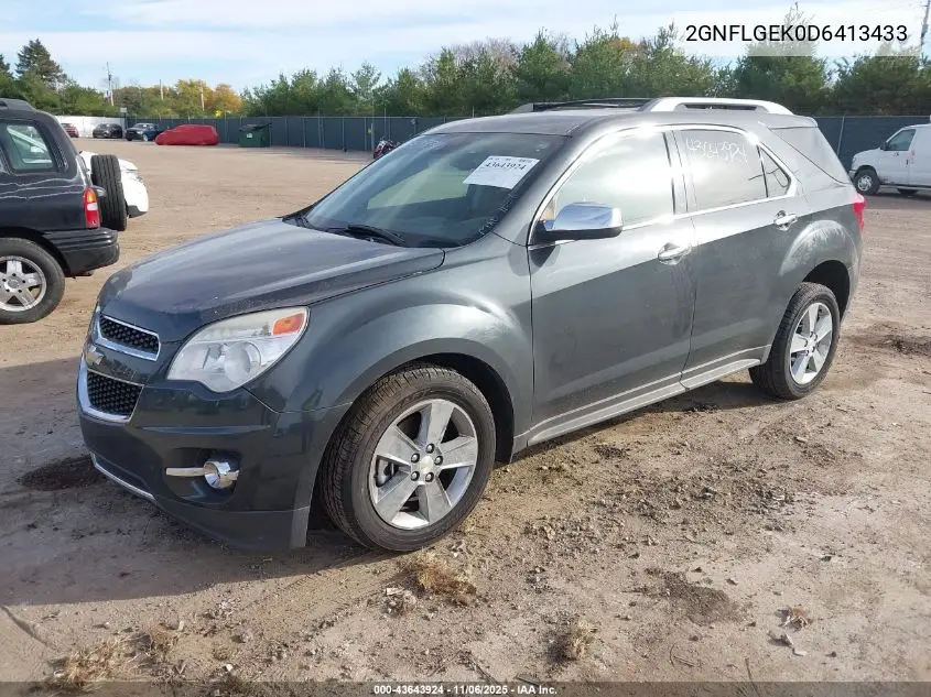 2GNFLGEK0D6413433 2013 Chevrolet Equinox Ltz