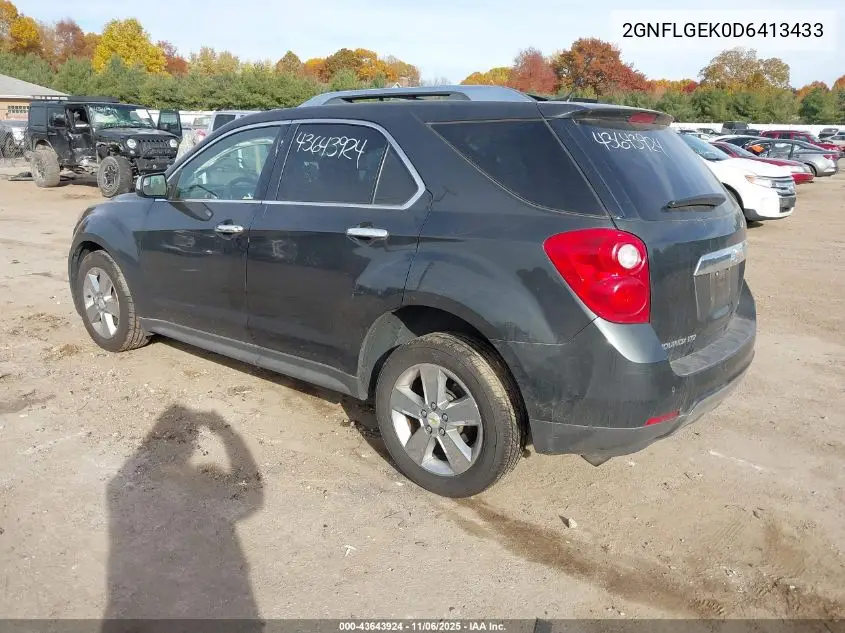 2GNFLGEK0D6413433 2013 Chevrolet Equinox Ltz