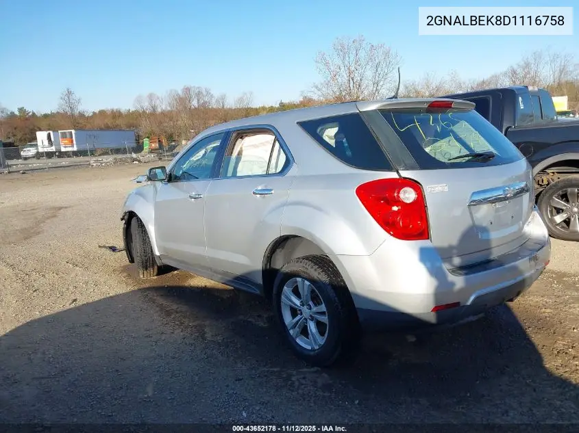 2GNALBEK8D1116758 2013 Chevrolet Equinox Ls