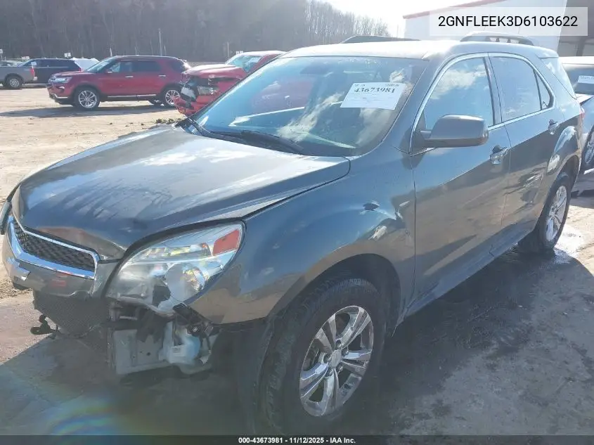 2GNFLEEK3D6103622 2013 Chevrolet Equinox 1Lt