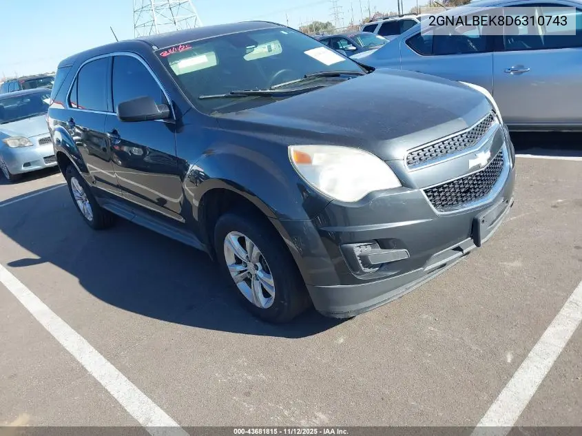 2GNALBEK8D6310743 2013 Chevrolet Equinox Ls