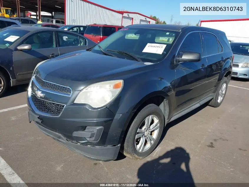 2GNALBEK8D6310743 2013 Chevrolet Equinox Ls