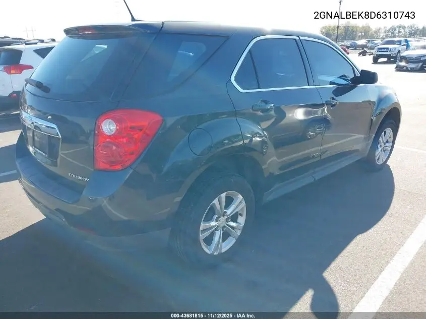 2GNALBEK8D6310743 2013 Chevrolet Equinox Ls