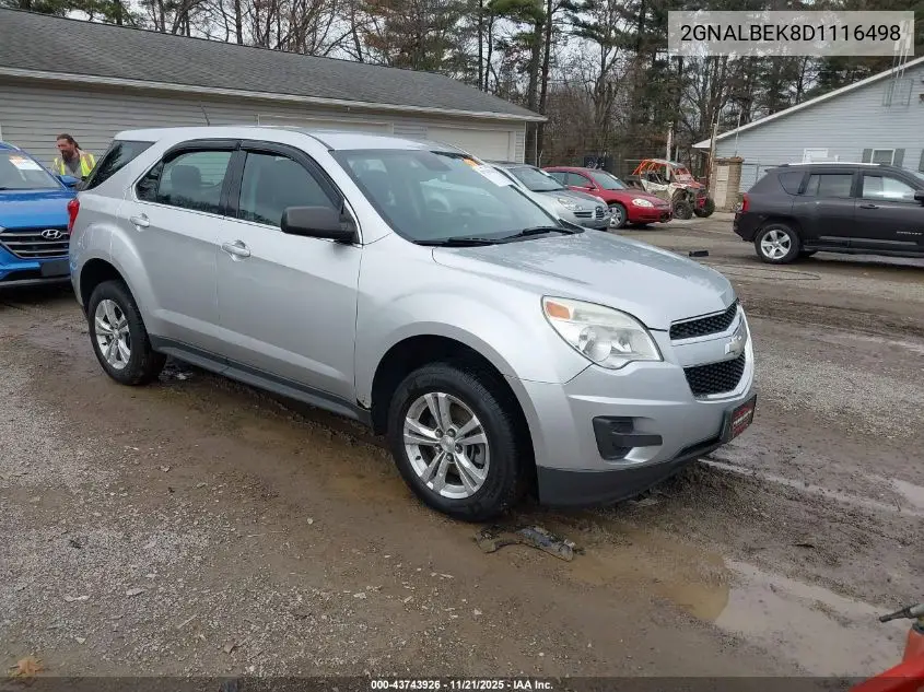 2GNALBEK8D1116498 2013 Chevrolet Equinox Ls