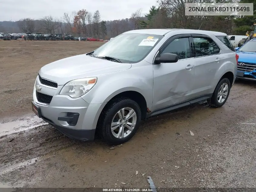 2GNALBEK8D1116498 2013 Chevrolet Equinox Ls