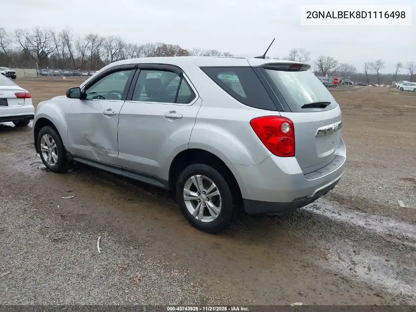 2GNALBEK8D1116498 2013 Chevrolet Equinox Ls